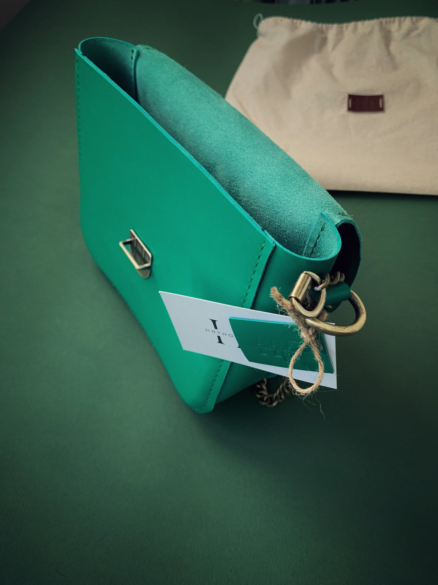 Crossbody bag made of genuine leather