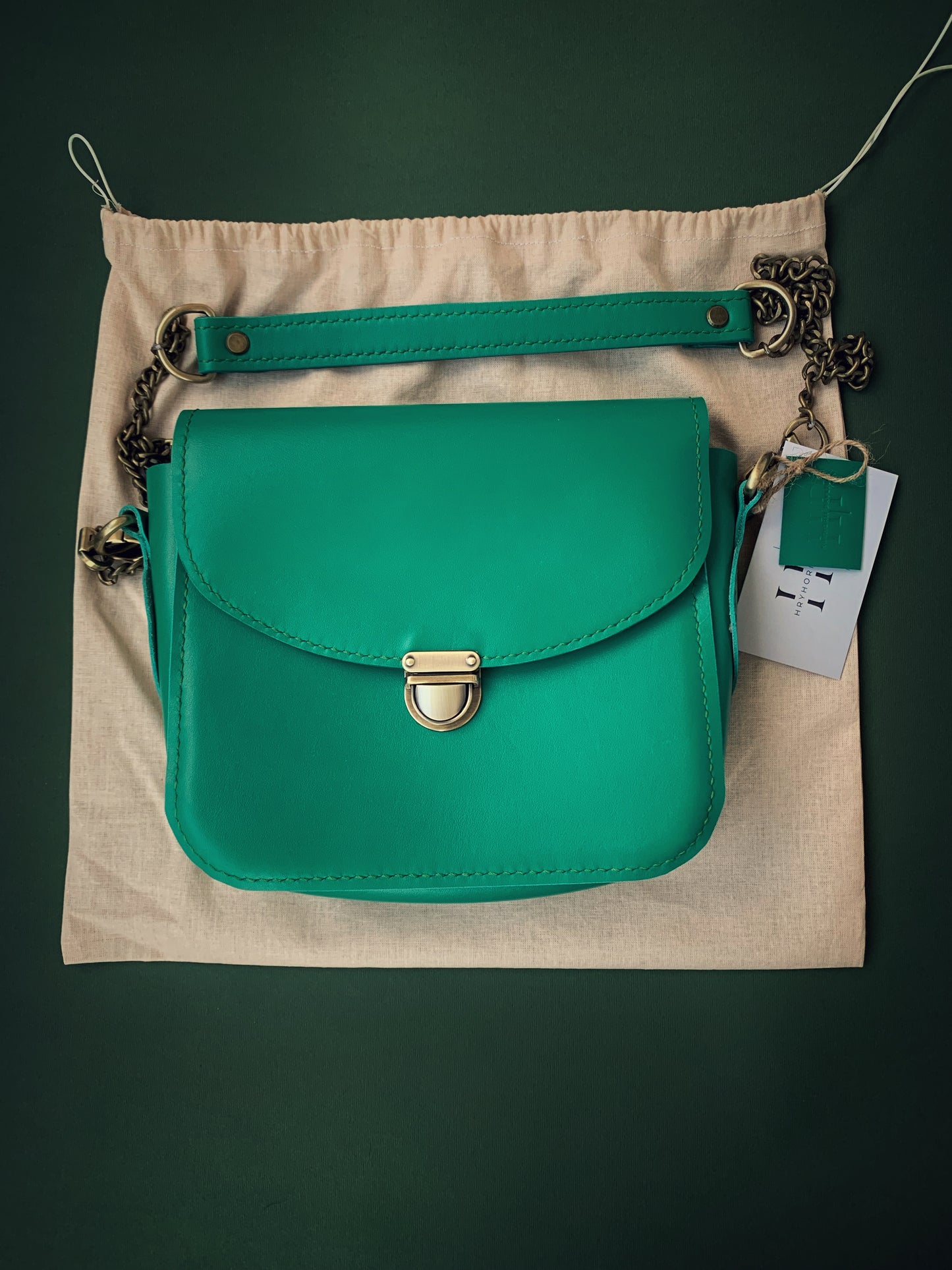 Crossbody bag made of genuine leather